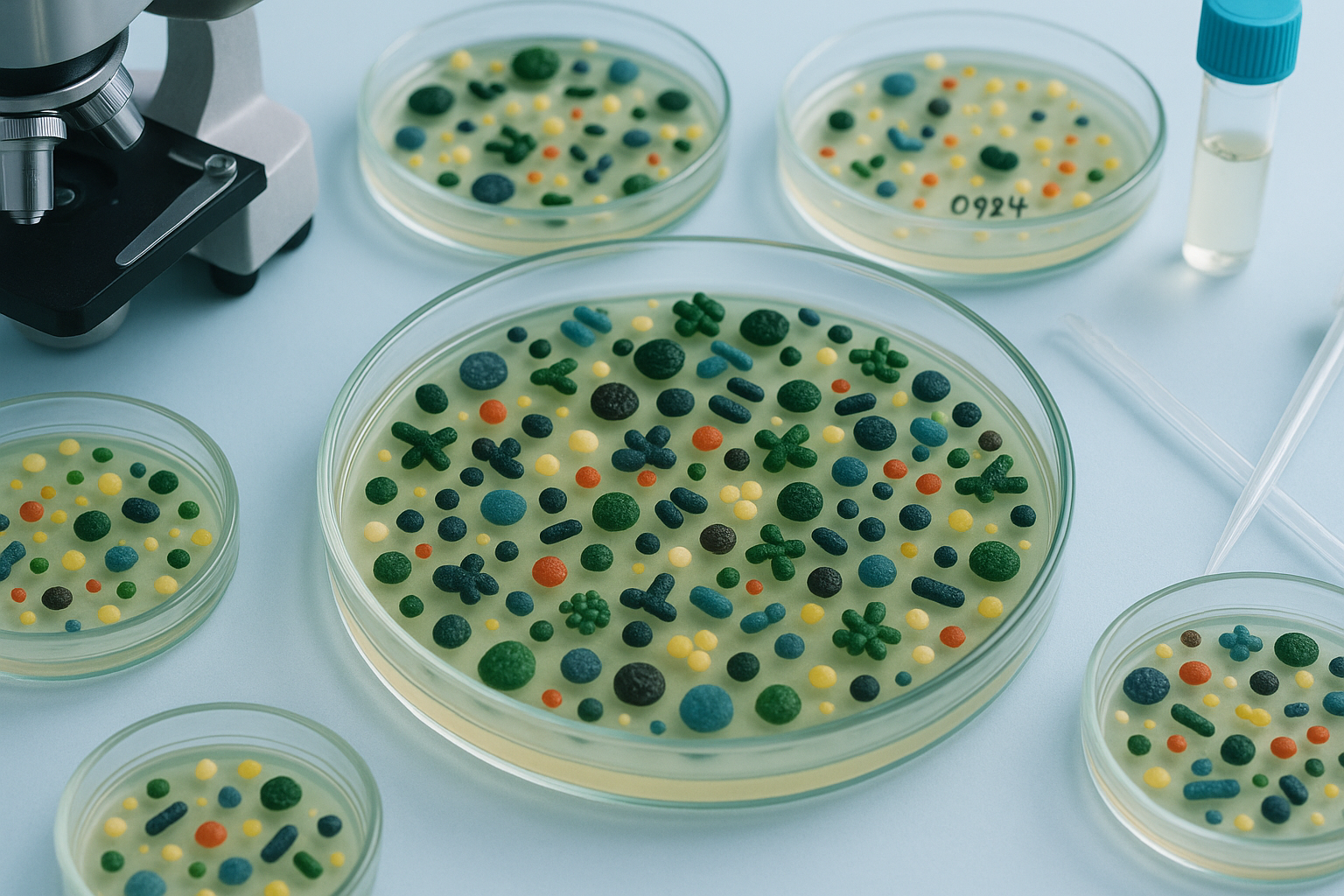 Bacteria in a lab